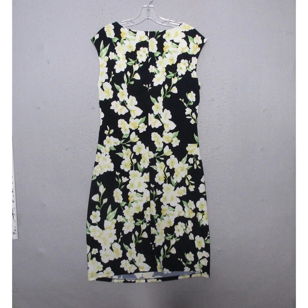 Lauren Ralph Lauren Dress 14Floral Cowl‎ Neck Ruched Church Career Timeless Boho